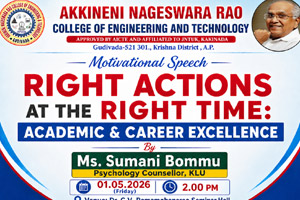 RIGHT ACTIONS AT THE RIGHT TIME - SKILLS FOR ACADEMIC & CAREER EXCELLENCE on 01-05-2026